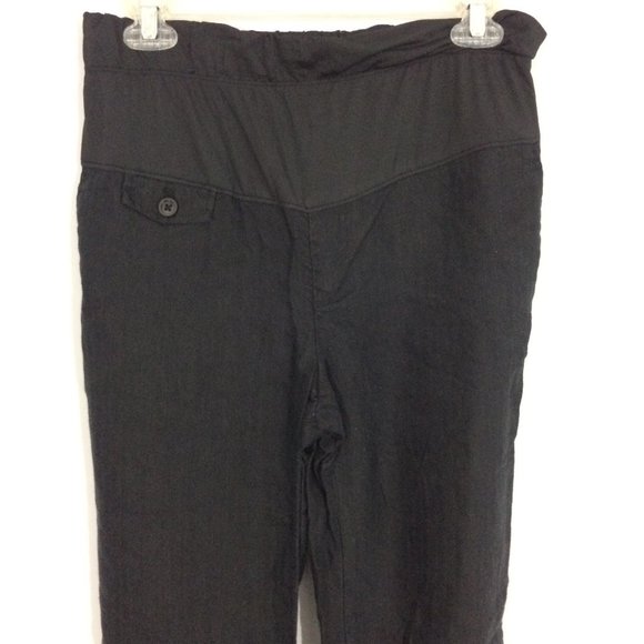 Gap Maternity 2 Regular Black Elastic Waist Pants - Picture 2 of 7